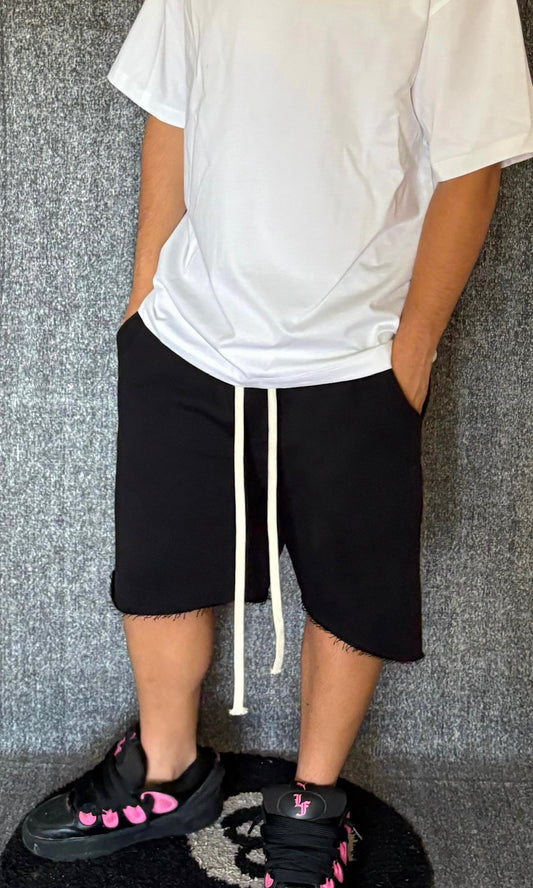 PANTALONE CORTO IN TUTA NERO