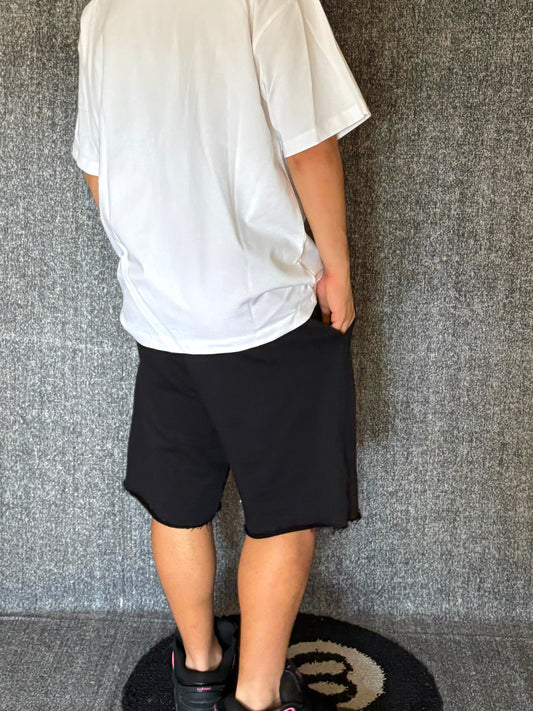 PANTALONE CORTO IN TUTA NERO